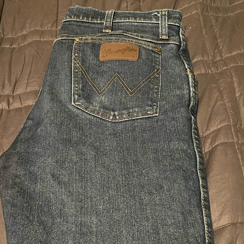 Dark wash wranglers